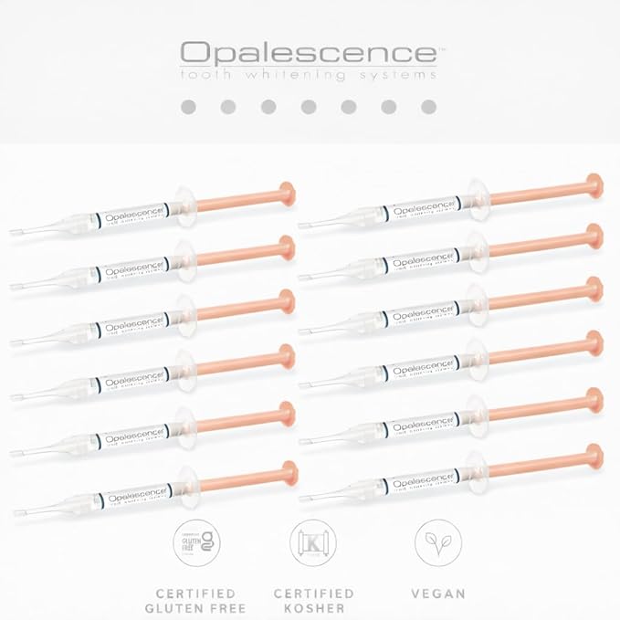 Opalescence 35% Gel Syringes Teeth Whitening - Refill Kit (12 Syringes Total) Carbamide Peroxide. Made by Ultradent, in Melon Flavor. Tooth Whitening Refill Syringes 5404-6