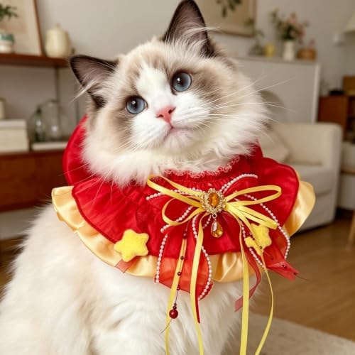 Cat Dog Lace Bow Collar Luxury Elastic Neckline (#5)