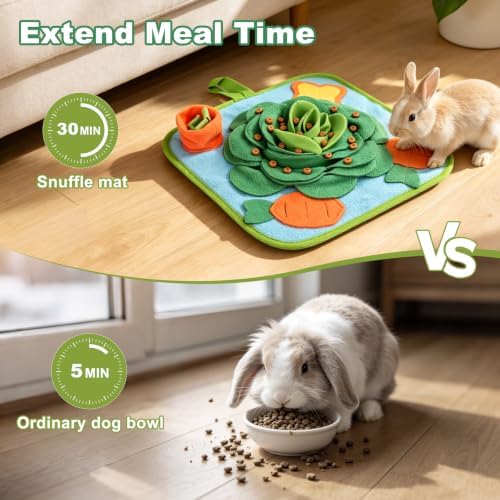 Snuffle Mat for Small Animals Nose Smell Training, Green Blue
