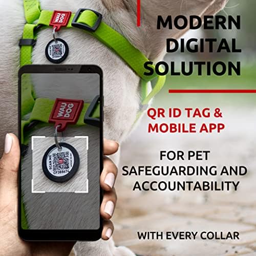 WAUDOG Waterproof Dog Harness with QR Code Tag & Metal Clasp