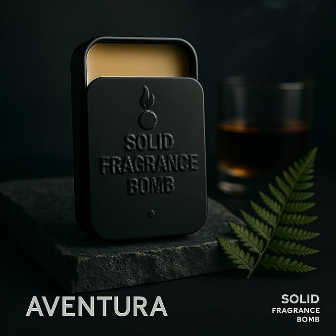 – Premium All-Natural Solid Cologne for Men & Women | Long-Lasting, TSA-Safe, Alcohol-Free, Halal, Handmade Travel Fragrance Balm (Aventura)