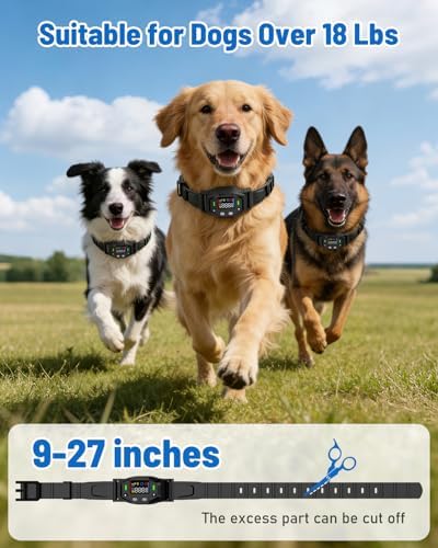 GPS Wireless Dog Fence with 25-999 Yard Range, for Dogs 18+ lbs | Electric Perimeter Containment System with IPX7 Waterproof Collar, Beep Vibration Shock Correction