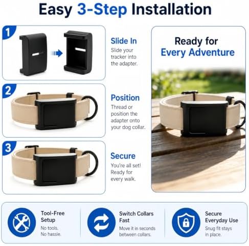 Smart Tracker Collar Adapter, Compatible with Fi Series 3+ Device