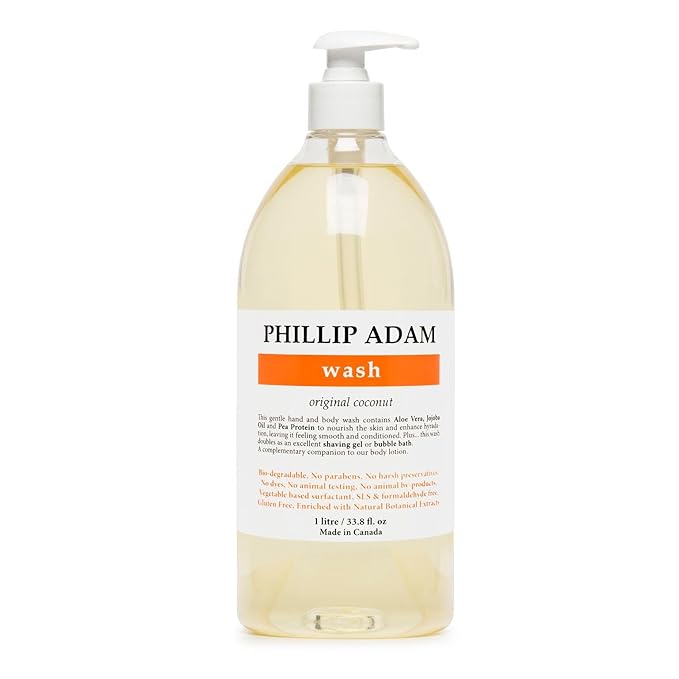 Phillip Adam Coconut Hand and Body Wash - Gentle and Hydrating - For All Skin Types - Sulfate Free and Paraben Free - 33.8 Fl Oz