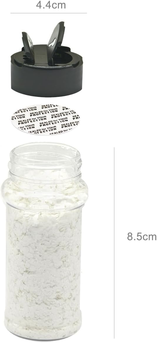 White - Craft Glitter - 2oz Glitter Shaker Bright Colorful Holographic Mix Chunky Body Glitter Bulk 24 Colors in Shaker Cosmetic Glitter - EBKC400
