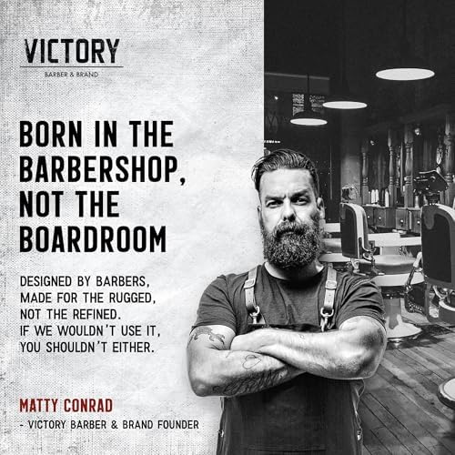 Victory Barber & Brand Super-Dry Men's Hair Paste | Oil-Free Texture Paste for Men with Oil Control, Natural Woodsy Scent, Matte Finish, and Hair Products Usage | 3.1 Ounce