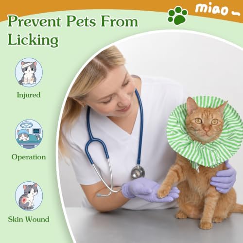 Cat Cone Collar Soft Recovery Collar Adjustable Surgery Cone for Kittens
