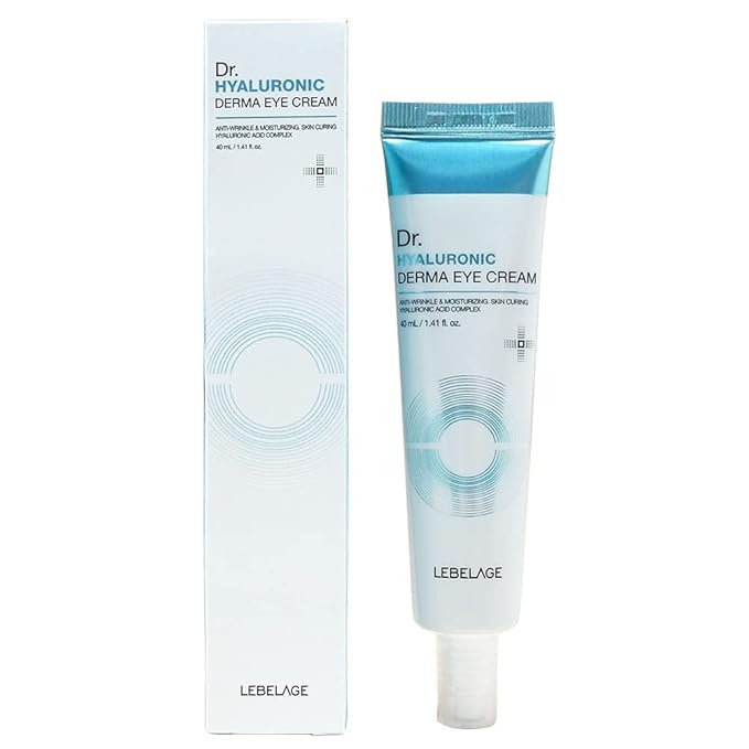 LEBELAGE Derma Eye Cream 1.35 fl oz | Lightweight Eye Moisturizer | Fast-Absorbing Daily Under Eye Cream for Smooth, Hydrated Skin Feel | Korean Skincare Routine (Hyaluronic)
