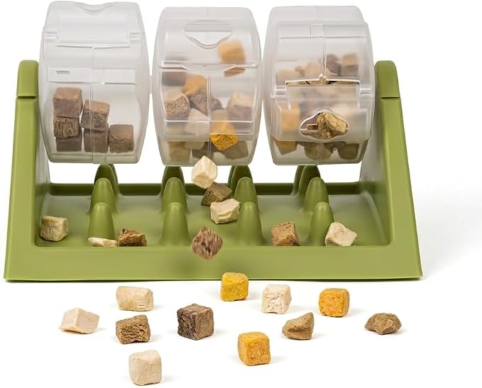 Interactive Dog Puzzle Slow Feeder Toy – Treat Dispenser, Mental Stimulation, Slow Feeding Bowl for Dogs & Puppies (Green)