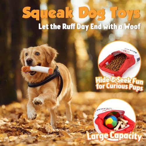 KEZKALS 3 Pack Funny Dog Toys for Small Medium Dogs, Squeaky Dog Pet Toy