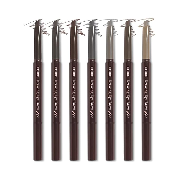 ETUDE Drawing Eye Brow, Eyebrow Pencil, Microblading, Long Lasting, Soft Textured Natural Daily Look, Korean Makeup, Beauty, Brown (0.008 Ounce)