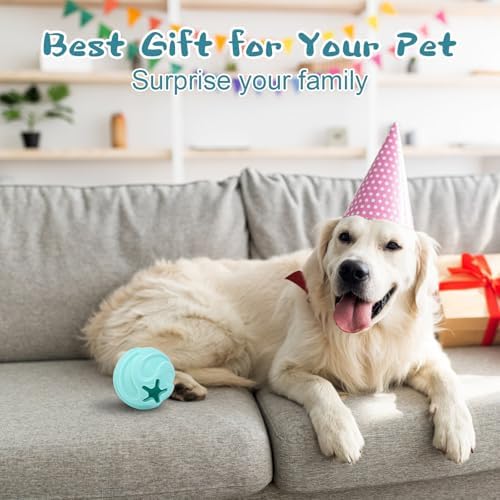 Dog Puzzle Ball Toy, Interactive Dog Toys Ball for Treat Dispensing, Dogs Treat Ball for Teeth Cleaning/Slow Feeder/IQ Training/Playing, TPU Chew Toys for Medium/Large Dogs (Green)
