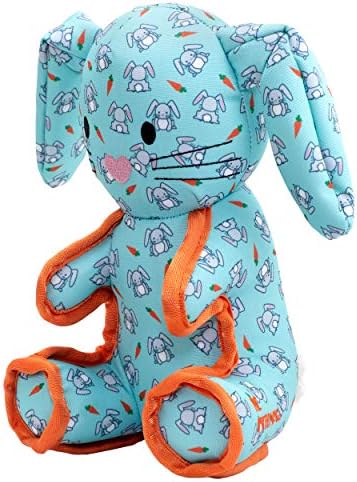 The Worthy Dog Animal Pattern Tough Plush Squeaky Dog Toy, Bunny