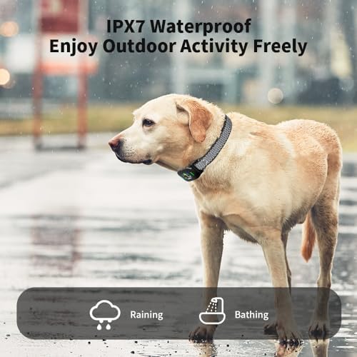 Dog Bark Collar, Takilar Rechargeable Bark Collar for Dogs, Smart Anti Barking Training Collar with 7 Adjustable Sensitivity and 9 Shock Intensity, Bark Shock Collar with Beep Vibration Shock (Navy)