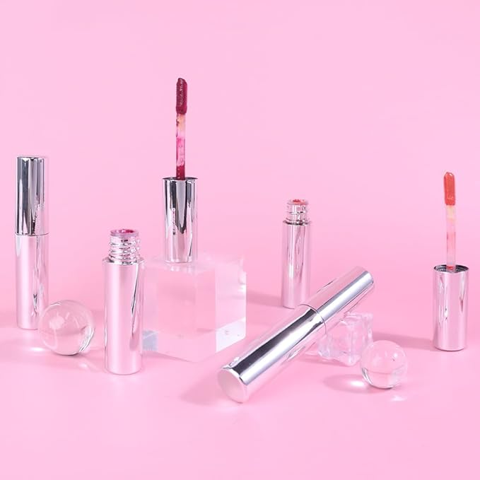 Full-On Plumping Liquid Lip Gloss, Red Hydrating Lip Plumper Lip Blam Lipstick, High-Shine Tinted Formula for Fuller, Nourishes, Moisturizes & Softens Lips, Cruelty-Free (Red)