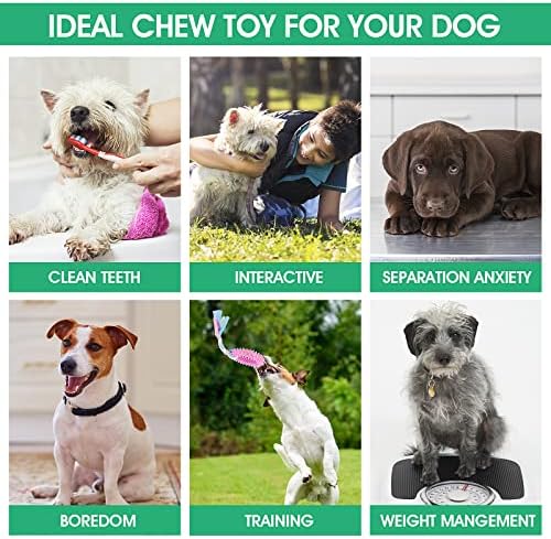 Cobee Puppy Teething Chew Toys, 4 Pcs Interactive Cotton Ropes for Small Dogs, Rubber Chew Toys for Dogs Oral Teeth Soothing