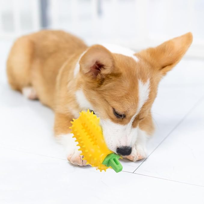 Totority Interactive Pet Food Leaking Ball Toy Chili Shape Dog Treat Dispenser Slow Feeding Chew Toy for Teeth Cleaning Puppy Enrichment Indoor Outdoor 4.33In