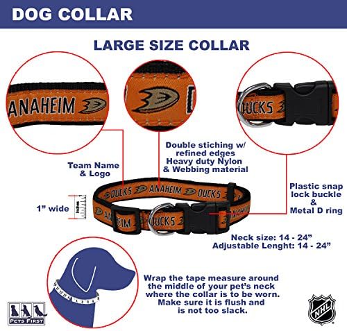 Pets First NHL Collar for Dogs & Cats. Adjustable, Cute, & Stylish! The Ultimate Hockey Fan Collar!