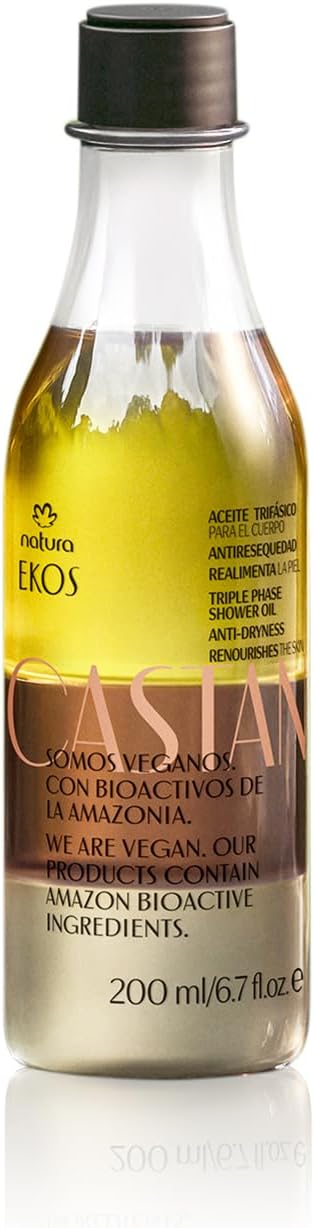 natura - Brazil Nut Triple Phase Body Oil - Nourishing Amazonian Brazil Nut Oil with Omega 6 & 9 - Vegan Hydrating, Softening & Fragrant Moisturizer - 6.7 fl oz (200 ml)