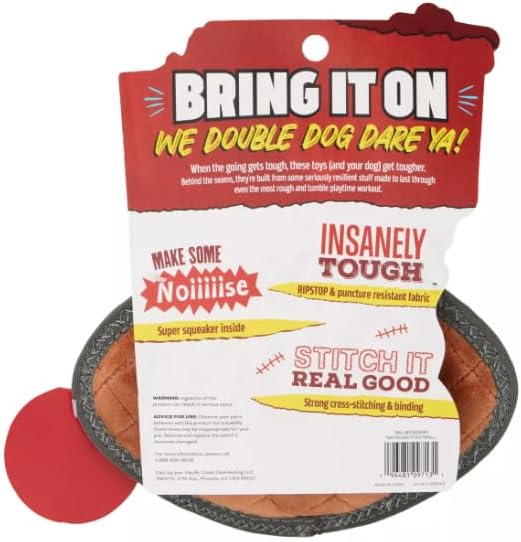 Joyhound Rip Roarin' Tough Football Dog Toy - Super Squeaker - Aggressive Chewers