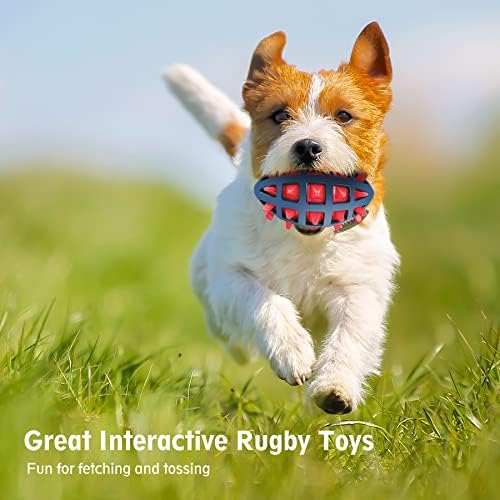 Dog Toy Ball, Dog Spiky Toy Ball with Squeaker, for Floating Chewing Fetching and Interactive Play (2pc Kit)