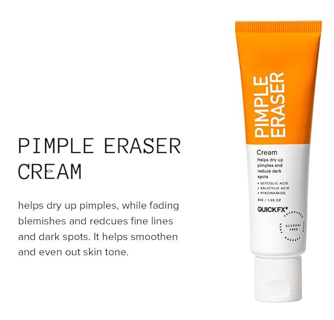 Stubborn Acne Pimple Eraser Cream, Glycolic Acid, Salicylic Acid, Niacinamide, Joseon Glow, Acne and Bacne treatment, 30g