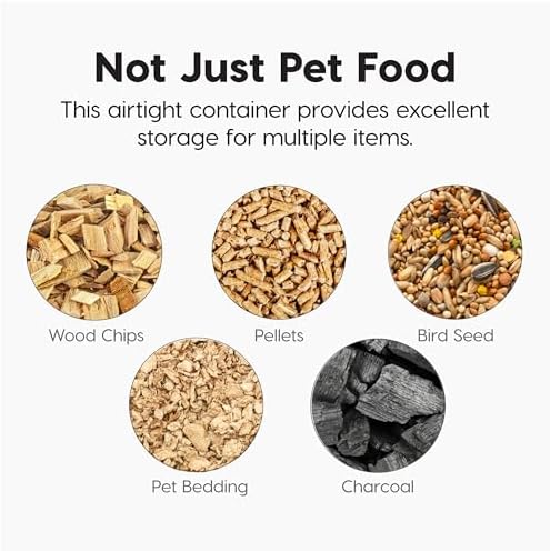 IRIS USA Dog Food Storage Container, Up to 40 lbs, Almond, Made in USA