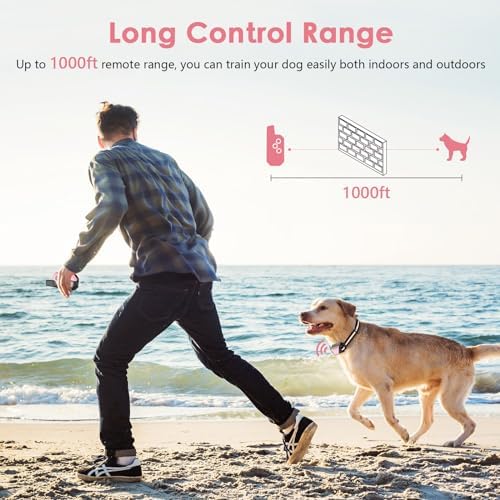 PIOUNS Shock Collar for Dogs, Dog Training Collar with Remote, 3 Modes