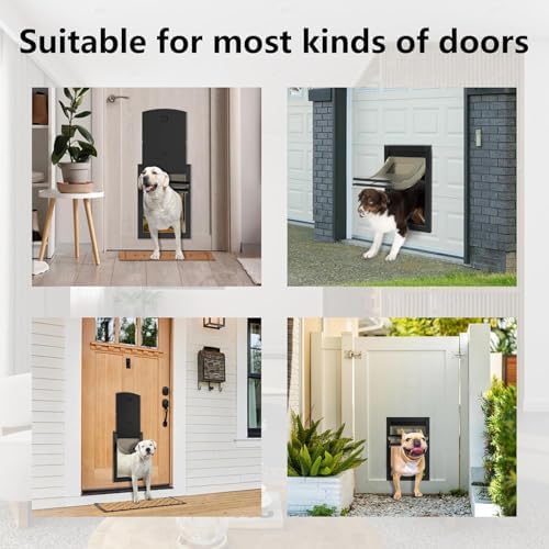 MAVRICPOWER Weatherproof Aluminum Large Dog Door for Door