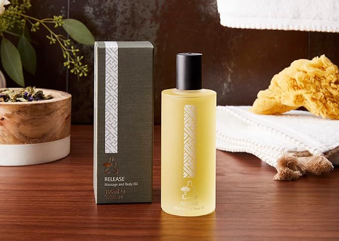 Massage and Body Oil - Luxury Hotel Amenity- Release - Eucalyptus, Clary sage, and Pine - 3.4oz
