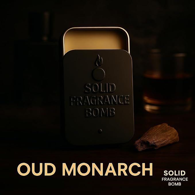 – Premium All-Natural Solid Cologne for Men & Women | Long-Lasting, TSA-Safe, Alcohol-Free, Halal, Handmade Travel Fragrance Balm (Oud Monarch)