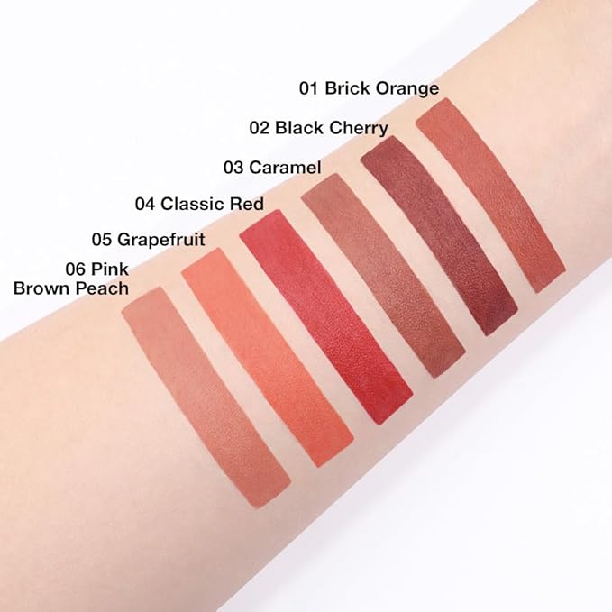 Retractable Lipliner Pencil Waterproof Makeup for Lip Liner and Eye Liner, Smooth and Creamy, Long Lasting Matte Finish, Vegan Beauty, Matte Velvet Pigmented Lip Liner, (01#Cream Orange, 1)