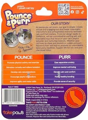 Catnip & Silvervine Plush Cat Toy for Kittens - Seahorse