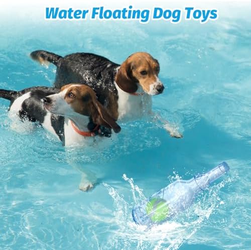 Blue Water Bottle Dog Toy for Aggressive Chewers Small Medium Dogs