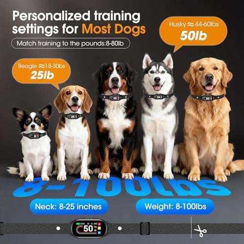 generic Dog Bark Collar for Small Medium Large Dogs Automatic(Dark Blcak)