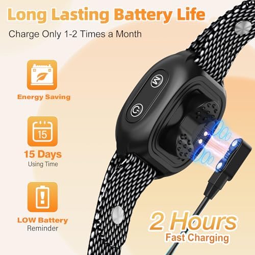 Smart Bark Collar for Small Dogs 5-18lbs - Rechargeable Dog Bark Collar with Sound & Vibration Modes, Long Battery Life,IP67 Waterproof e-Collar for Humane Training (2 pcs)