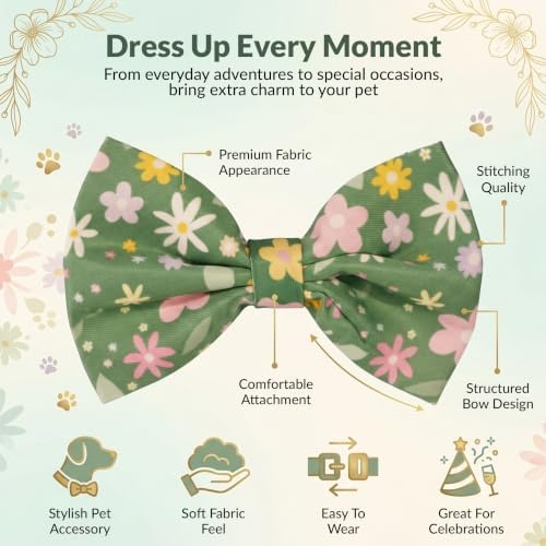 Velvet Pet Bow Tie Collar Accessory 10cm