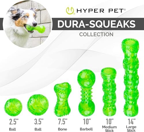 Hyper Pet DuraSqueak Dog Ball Toys (Interactive Toy that Float & Squeak) Squeaky Toys & Dog Balls for Playing, Fetching & Retrieving-Great Alternative to Traditional Tennis Balls-3.5"