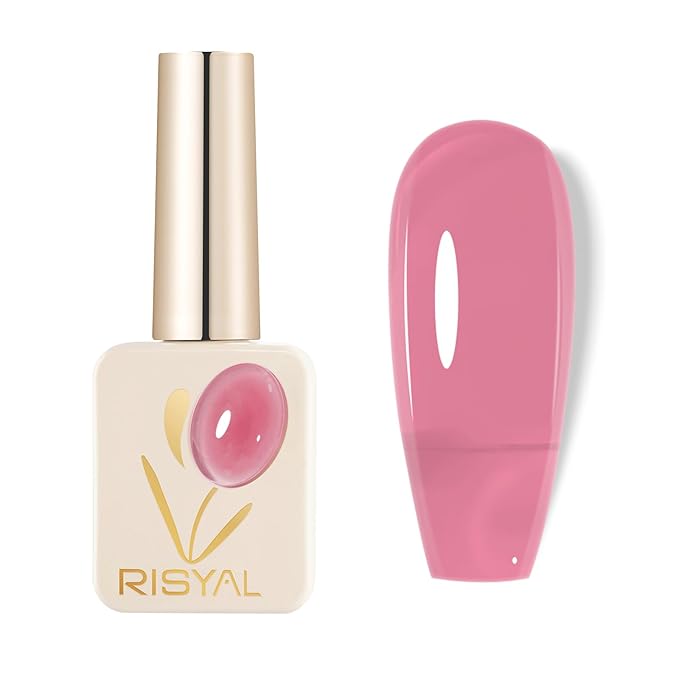 Jelly Gel Nail Polish - Sheer Translucent Semi-Transparent UV/LED Gel with Glossy Finish (Sheer Pink)