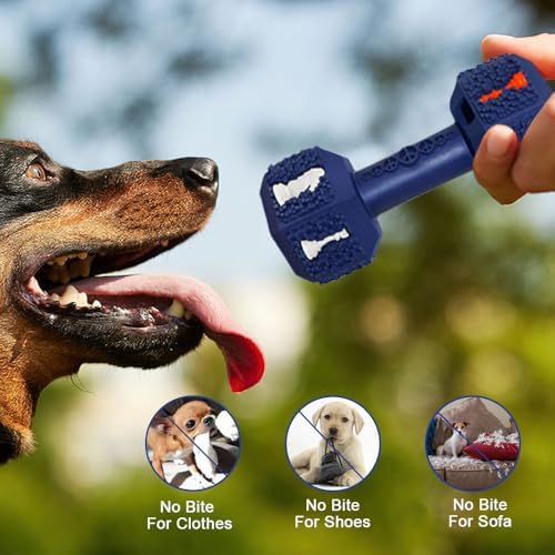 Dog Chew Toys for Aggressive Chewers,Food Grade Non-Toxic Dental Pet Toy,Tough Durable Indestructible Dog Toys for XSmall Dogs.Blue(5IB-8IB)