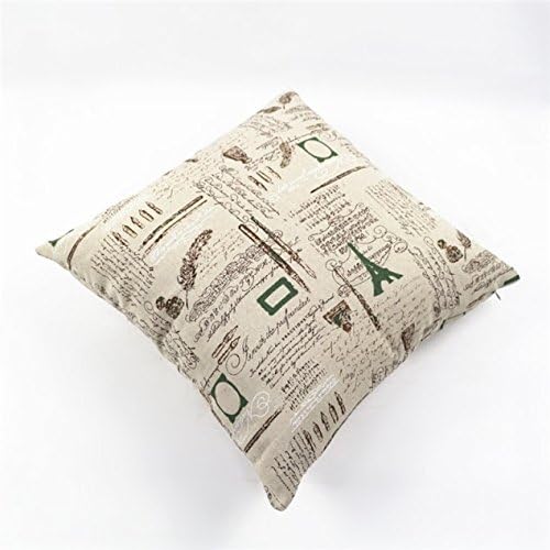 MoonRest Decorative Pillow, Fully Assembled with Hidden Zipper Filled with Synthetic Down Pillow Inserts (Paris Eiffel Tower)
