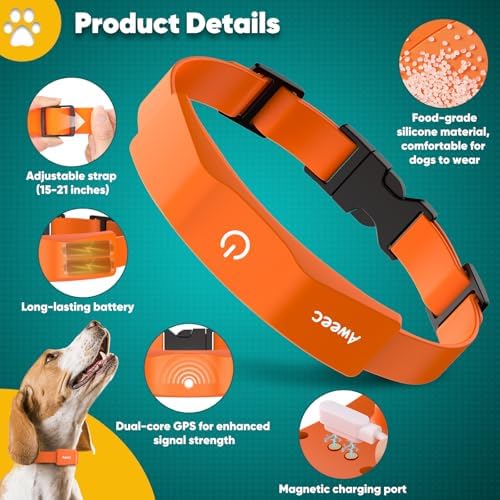 GPS Wireless Dog Fence, Electric Fence System with Training Collar