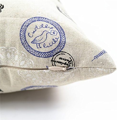 MoonRest Cotton Linen Decorative Throw Pillow Fully Assembled (Effiel Tower Blossom)