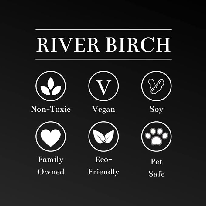 River Birch Candles Pine + Sage Scented Candle | Premium, All-Natural, Non-Toxic, Soy Candles | 8 oz. Black Matte Tin Travel Candle | Cozy Relaxing Gifts for Home