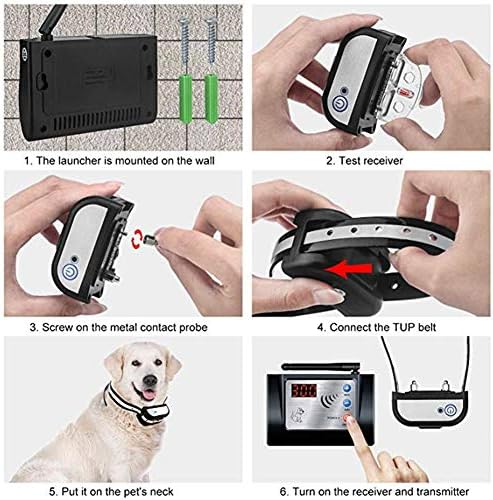 Dog Fence Wireless & Training Collar 2 in 1 System,Safe Outdoor Electric Pet Containment System,Beep/Vibration/Shock Collars with Remote, Waterproof and Rechargeable Transmitter and Collar,for2dogs