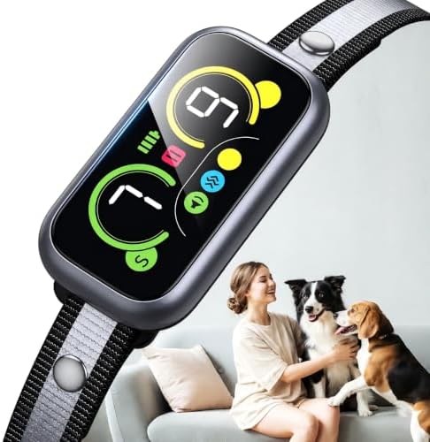 Smart Bark Collar for Dogs with Intelligent Bark Recognition, Rechargeable Anti Barking Collar with 4 Adjustable Training Modes, 7 Sensitivity Levels, IP67 Waterproof, Comfortable Dog Training Collar