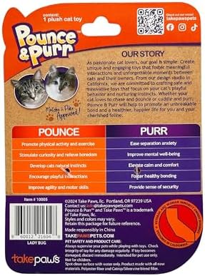 Catnip & Silvervine Plush Cat Toy for Kittens - Lady Bug