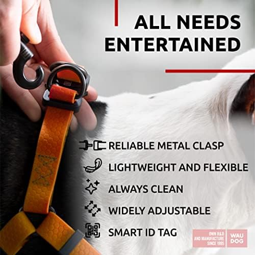 WAUDOG Waterproof Dog Harness with QR Code Tag & Metal Clasp