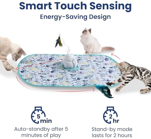 PAWSPIK Interactive 4-in-1 Laser Hide & Seek Rechargeable Automatic Cat Toy