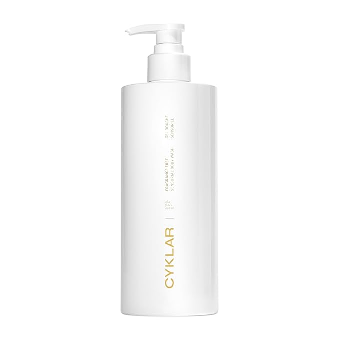 CYKLAR Sensorial Body Wash. Fragrance-Free Hydrating Cleanser with Moisture Locking Multi-Oil Complex, Sodium PCA, and Glycerin. Nourishing Shower Gel for Women and Men, 16.5 Fl Oz Luxury Bodywash